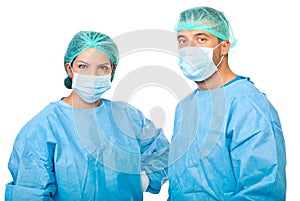 Surgeons team ready for operation photo