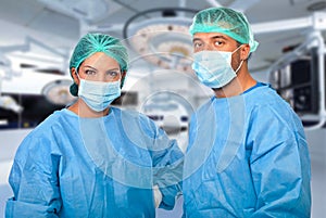 Surgeons team readz for operation photo