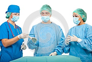 Surgeons working