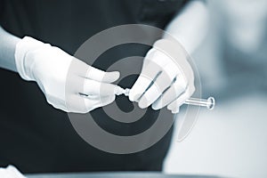 Surgery anaesthetic syringe