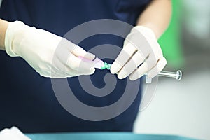 Surgery anaesthetic syringe