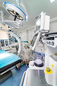 Surgery emergency technologies. Professional operating medical room.