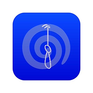 Surgery hook icon blue vector