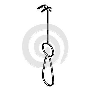 Surgery hook icon, simple style
