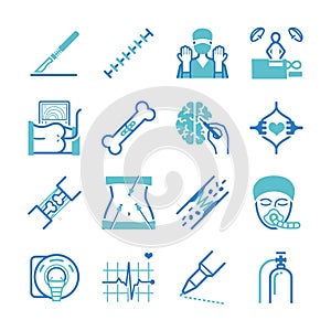 Surgery icons set