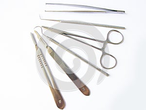 Surgery instruments isolated