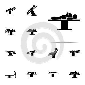 surgery, lying sideway icon. surgical icons universal set for web and mobile