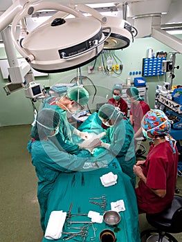 Surgery operation procedure aerial