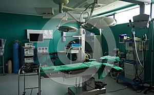 Surgery room in hospital with modern equipment