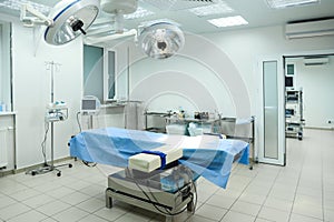 Surgery room with modern equipment in clinic