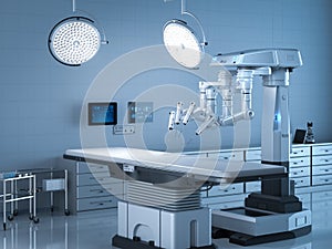 Surgery room with robotic surgery