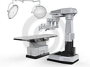 Surgery room with robotic surgery