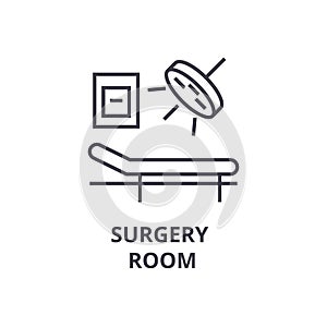 Surgery room thin line icon, sign, symbol, illustation, linear concept, vector