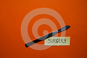 Surgery scalpel free space template, medical concept