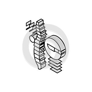 surgery scoliosis isometric icon vector illustration