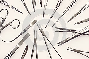 Stainles steel surgical instruments photo