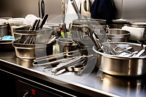 surgical instruments, being steam-sterilized and ready for use, in a medical clinic