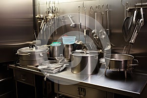 surgical instruments being sterilized by steam in medical clinic