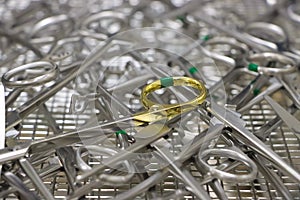 Surgical Instruments Inside The Tray