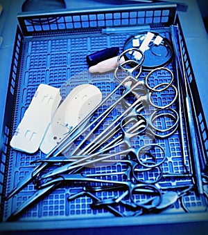 Surgical instruments. Medical concept