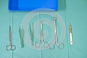 Surgical instruments in the operating room