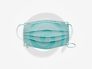 Surgical mask. Disposable face mask isolated on white. 3d rendering photo
