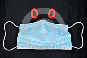 Surgical mask with two zeros photo