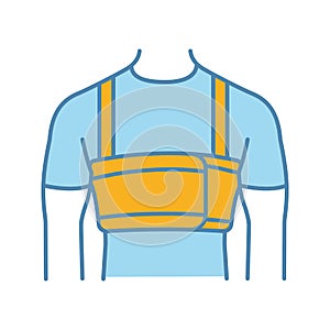 Surgical men rib belt color icon