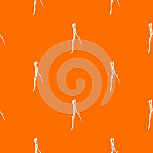 Surgical pliers pattern vector orange