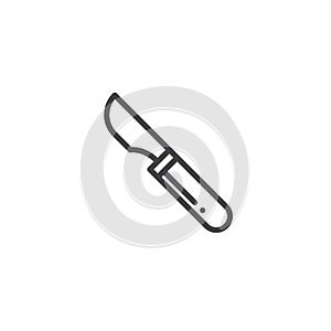 Surgical scalpel line icon