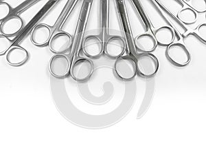 Surgical Scissors arranged in a pattern 3