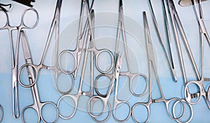 Surgical/veterinary surgical tools. Steel medical instruments