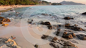 Surin beach, Phuket, Thailand before the sunset.