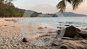 Surin beach, Phuket, Thailand before the sunset.