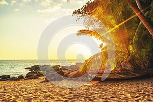 Surin beach at sunset in Phuket island