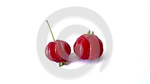 Surinam Cherries isolated on white