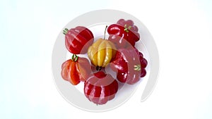 Surinam cherries isolated on white