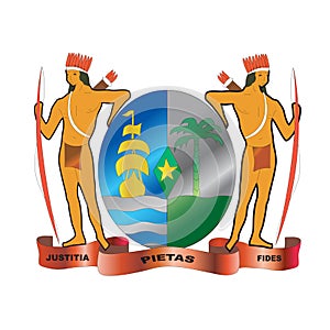 Suriname native coat of arms photo