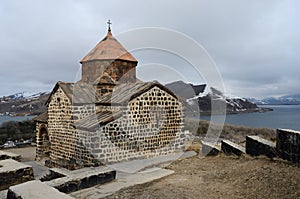 Surp Astvatsatsin church in Sevanavank orthodox monastery,Armenia photo