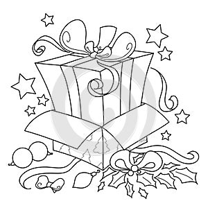 Surprise gift for Christmas vector