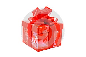 Surprise gift with red ribbon