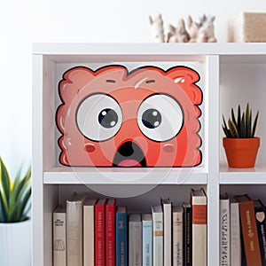 Surprised Blob Shelf Sticker: Funny Cryptopunk-inspired 2d Art With Strong Facial Expression