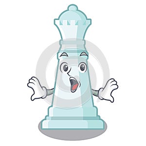 Surprised chess queen in the cartoon shape photo