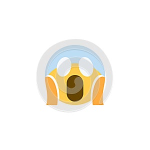 Surprised face icon illustration emoji