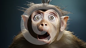 Prekvapený opice zobrazené zuby fotografia fotobankového typu 