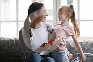 Surprised mother received gift from adorable little daughter