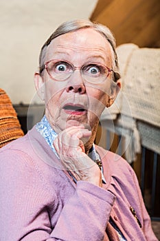 Surprised Old Woman