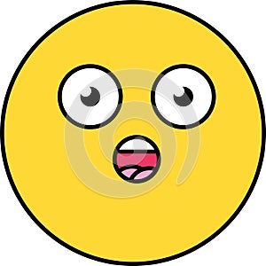 Surprised, shocked emoji illustration