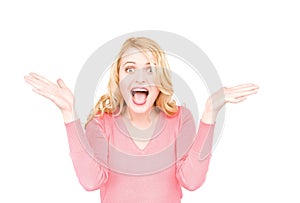 Surprised woman face