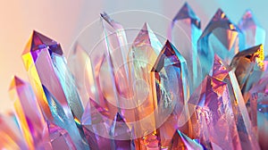 Surreal abstract crystals with a dreamlike quality